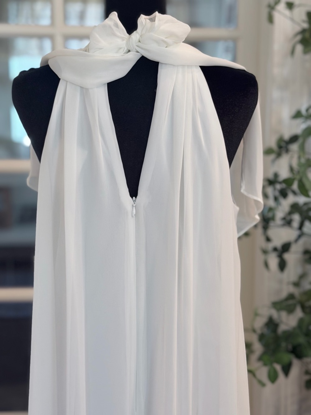 MSK White Halter Maxi Dress - Picture 4 of 14